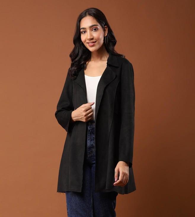 aarke ritu kumar black suede jacket