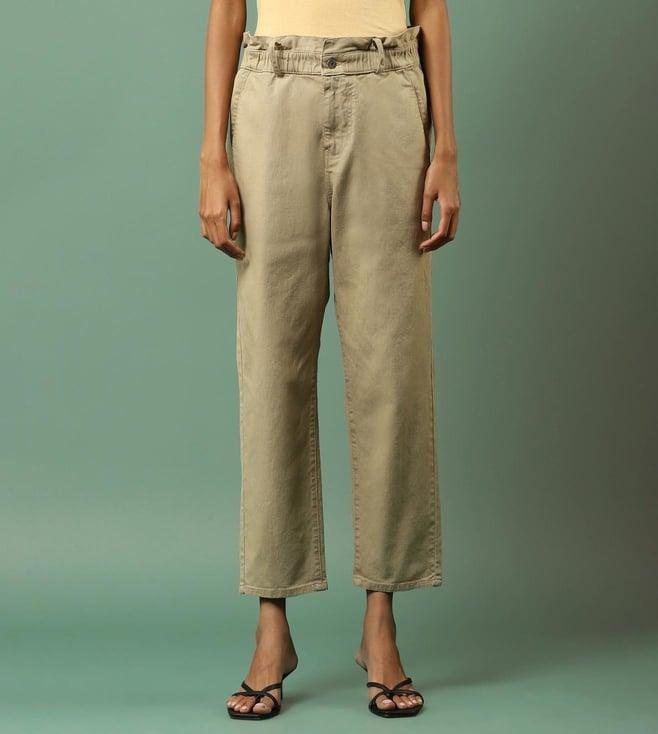 aarke ritu kumar camel paperbag trousers