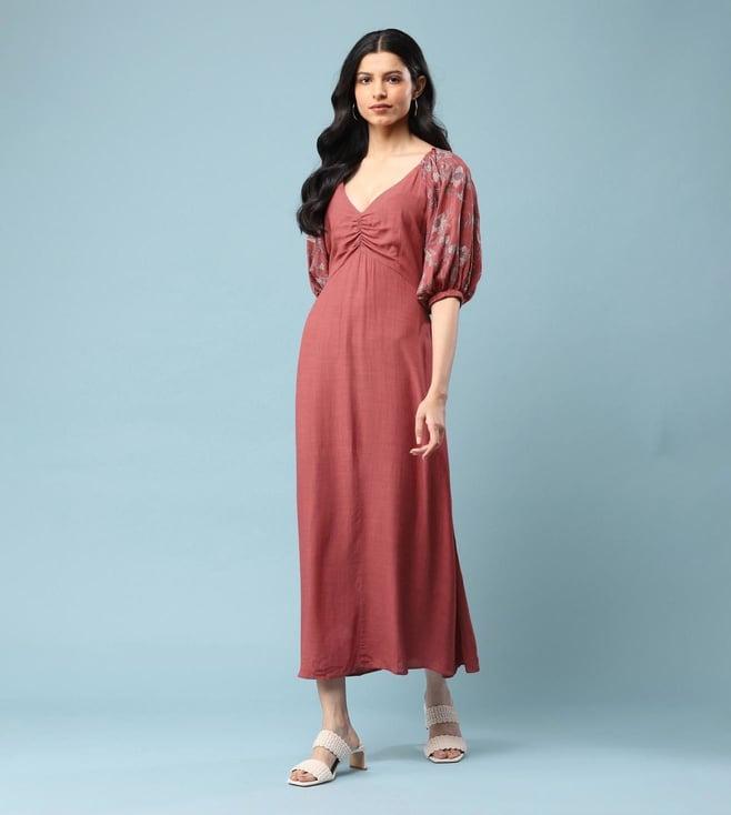 aarke ritu kumar coral long dress