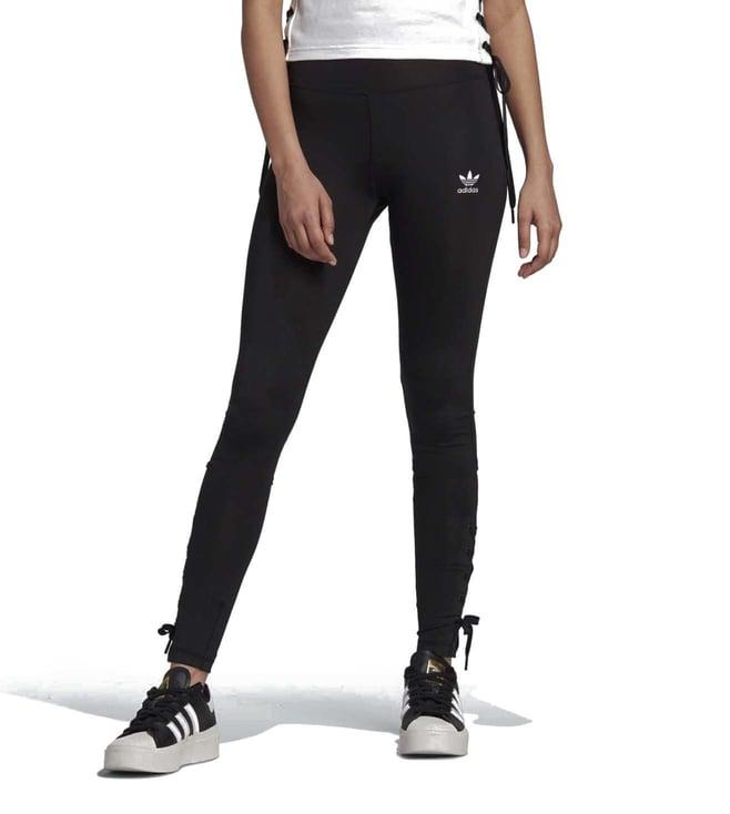 adidas originals black logo slim fit tights