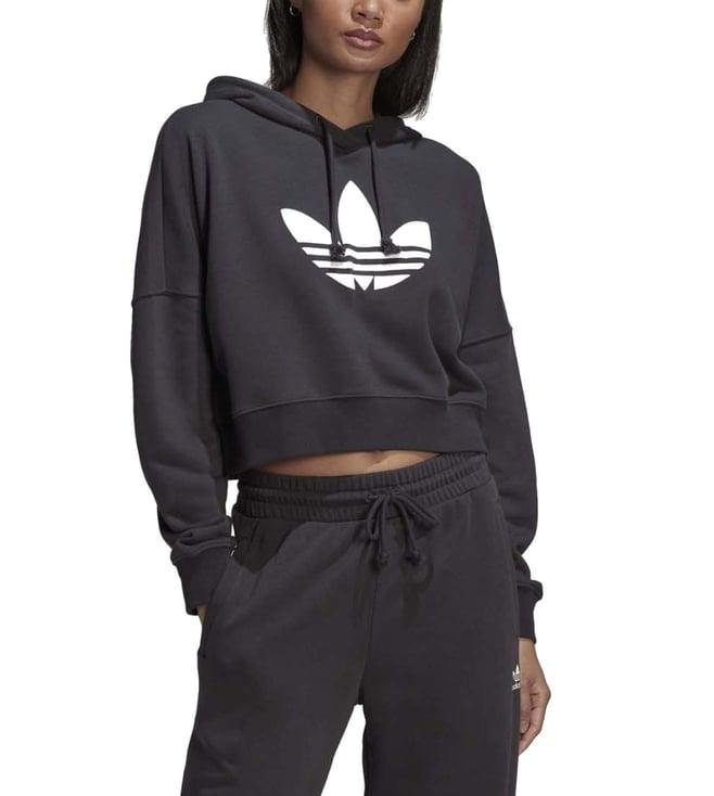 adidas originals carbon logo loose fit hoodie