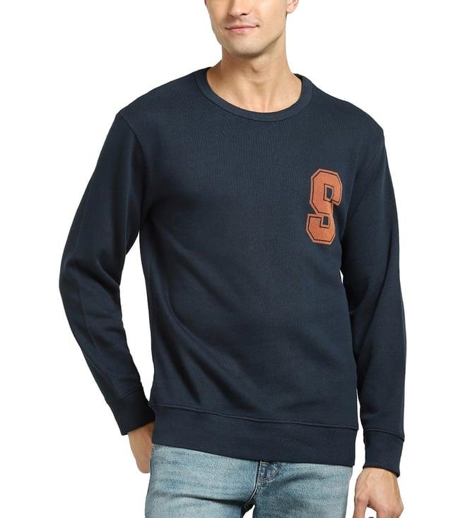 selected homme sky captain printed regular fit sweatshirt