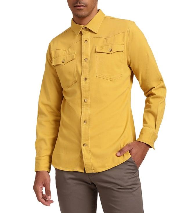 true religion yellow regular fit shirt