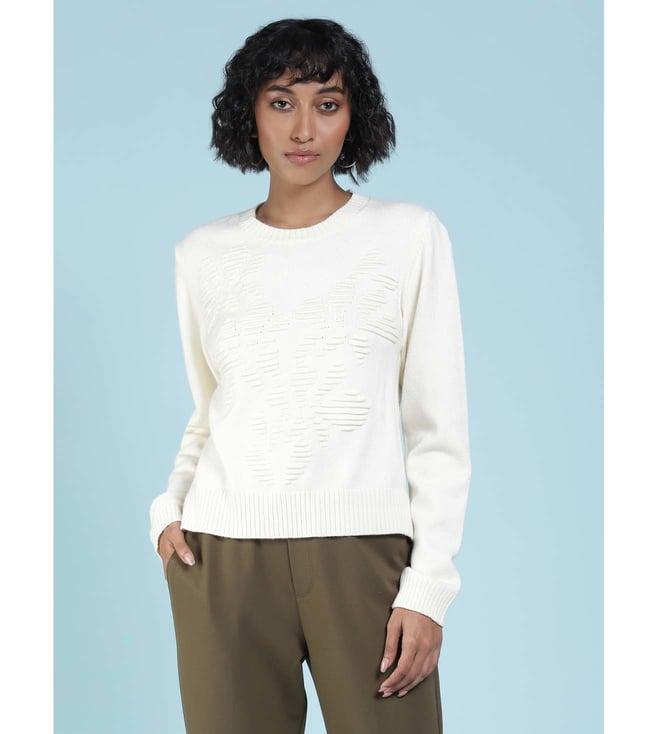 label ritu kumar ecru solid sweater