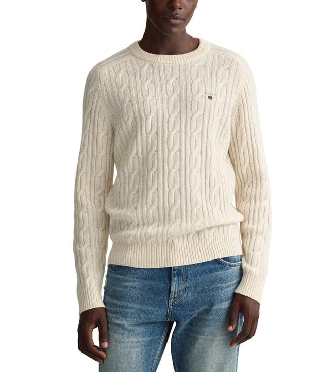 gant cream regular fit sweater