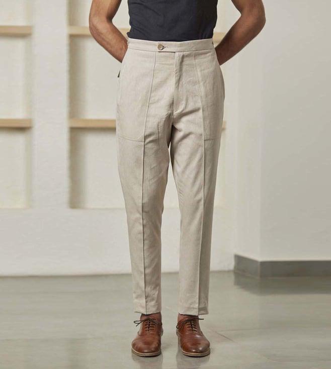 artless smoky white shift trousers