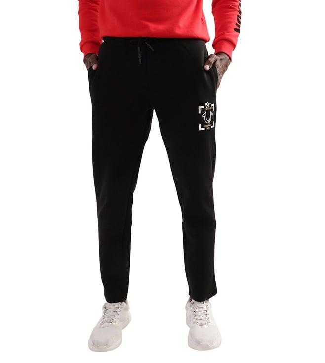 true religion jet black regular fit trackpants