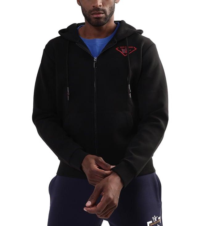 true religion jet black regular fit hoodie