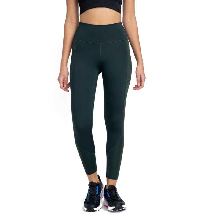 adidas green fitted tights