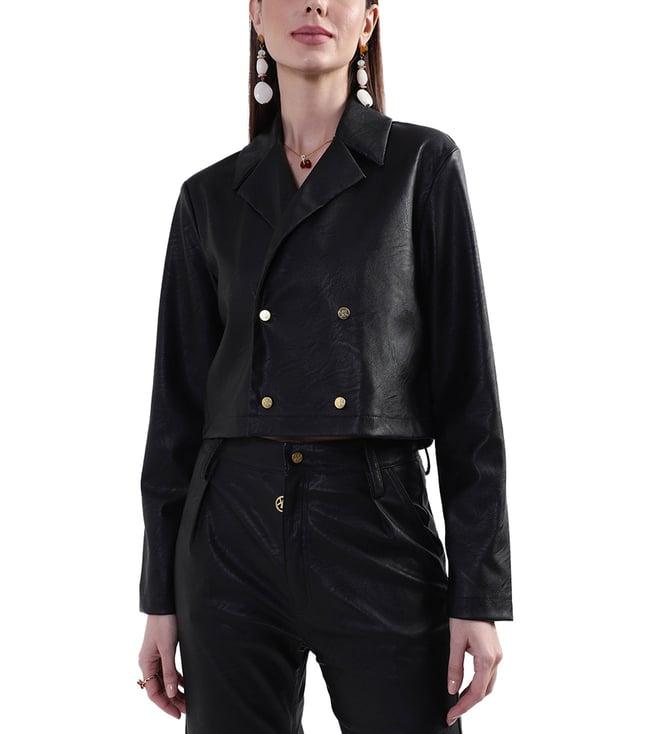 kendall + kylie black regular fit blazer