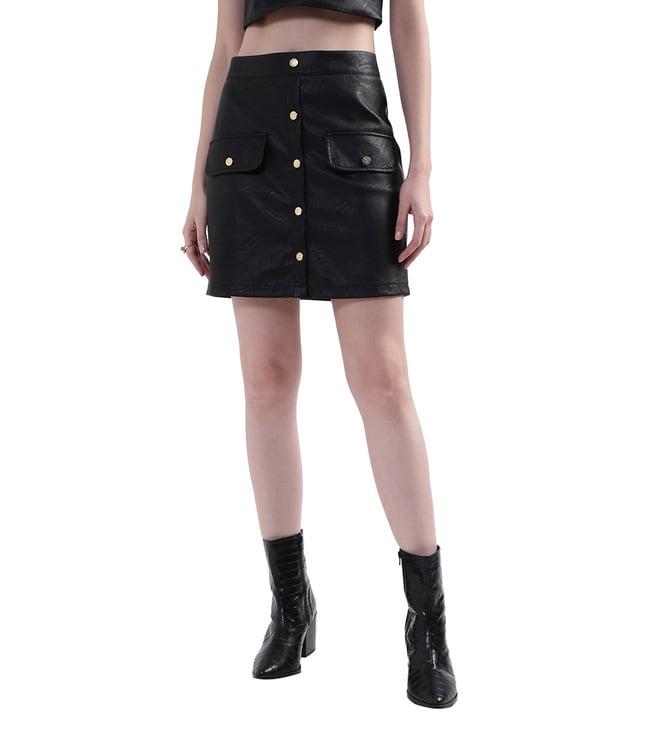 kendall + kylie black slim fit skirt