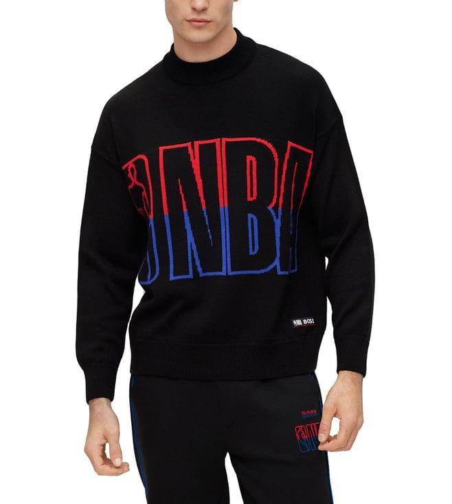 boss black nba intarsia relaxed fit sweater