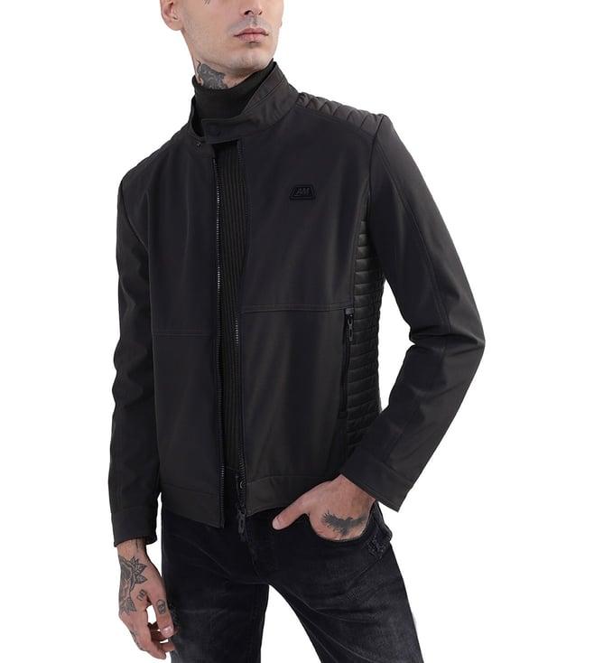 antony morato black slim fit harrington jacket