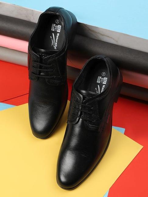 red chief men's black derby shoes