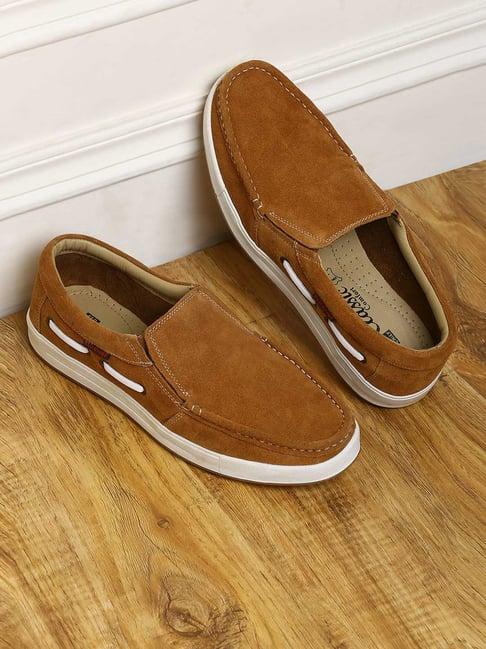 red chief men's rust casual slip-on shoes