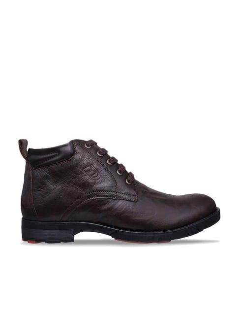 id dark brown derby boots