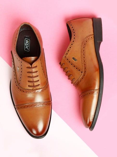 id men's tan oxford shoes