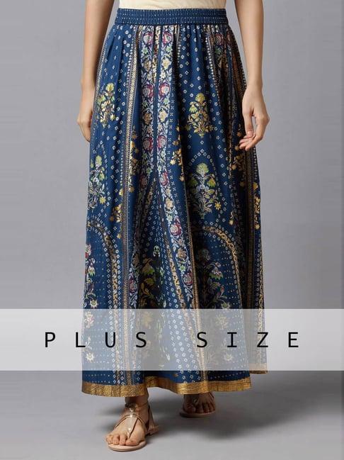 aurelia navy printed skirt