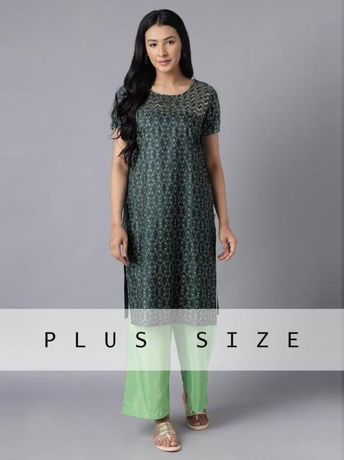 aure by aurelia green embellished kurta palazzo set