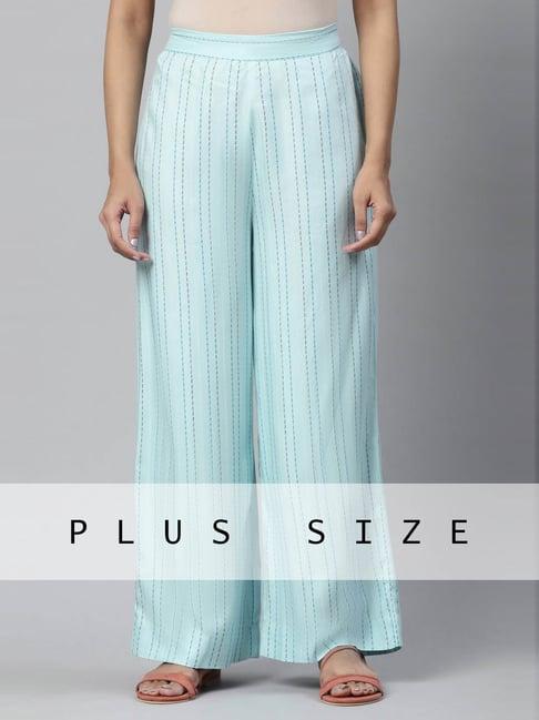 aurelia sky blue striped palazzos