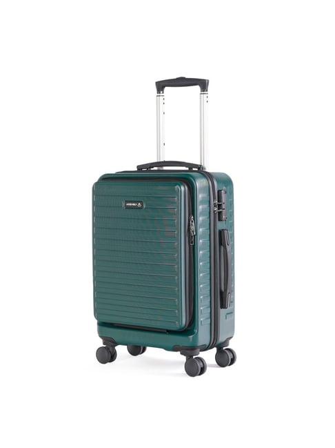 assembly green textured small cabin trolley - 20 inch