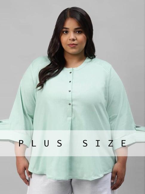 w green cotton tunic