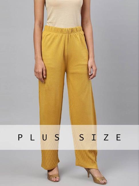 aurelia yellow regular fit palazzos