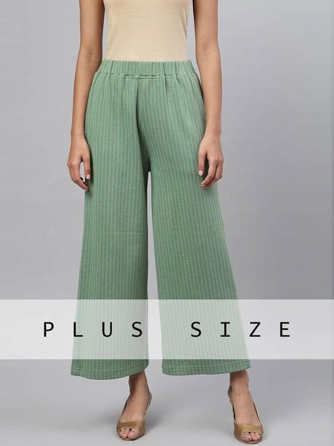 aurelia green regular fit palazzos