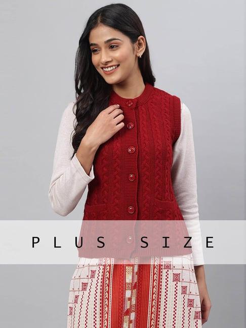 aurelia red regular fit sweater