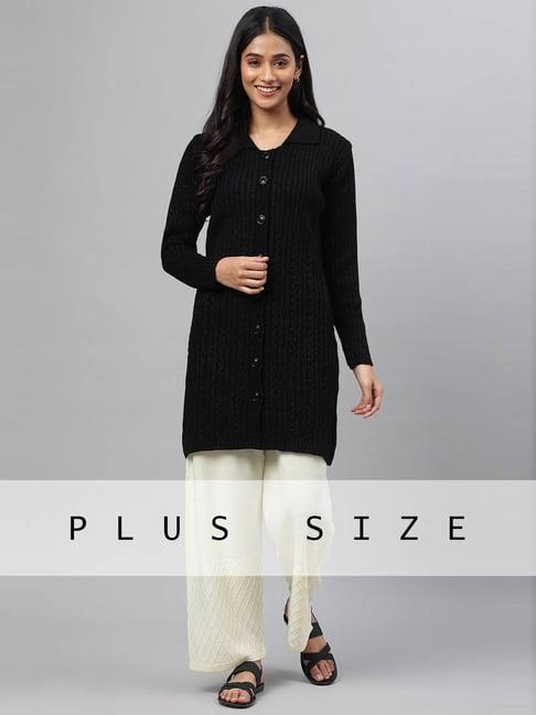 aurelia black regular fit cardigan