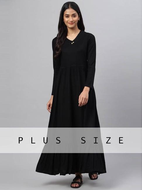 aurelia black straight kurta