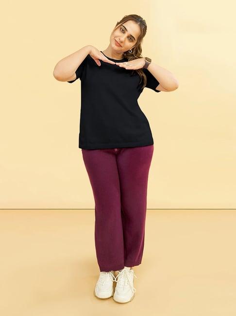 blissclub maroon mid-waist yoga pants