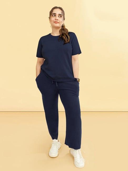 blissclub navy mid-waist yoga pants