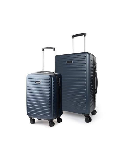 assembly blue textured trolley set of 2 - 20 inch & 28 inch