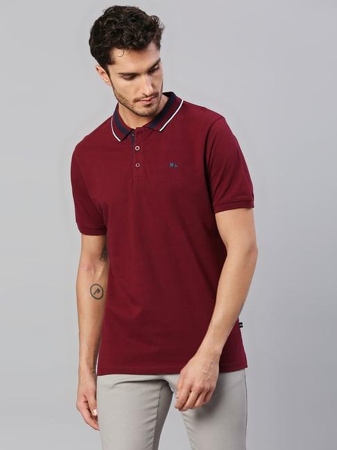 dennis lingo wine regular fit polo t-shirt