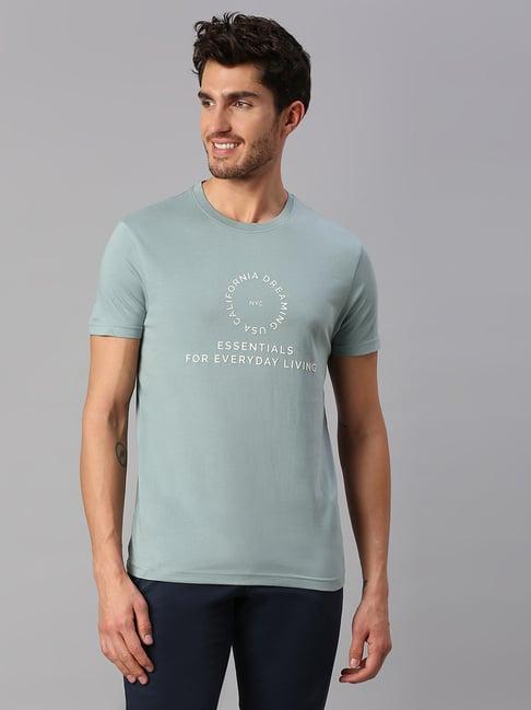 dennis lingo pista green regular fit crew t-shirt