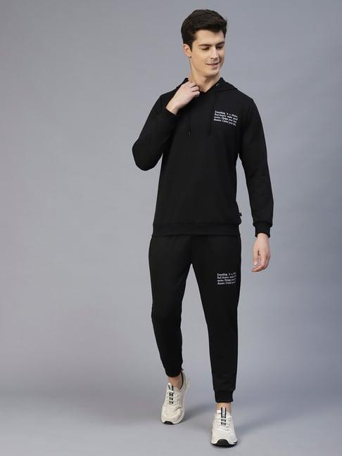 rigo black regular fit tracksuit