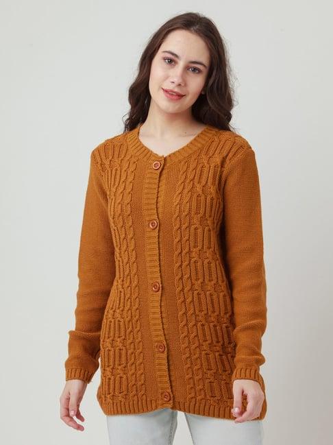 zink london mustard full sleeves cardigan