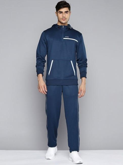 alcis blue slim fit printed tracksuits