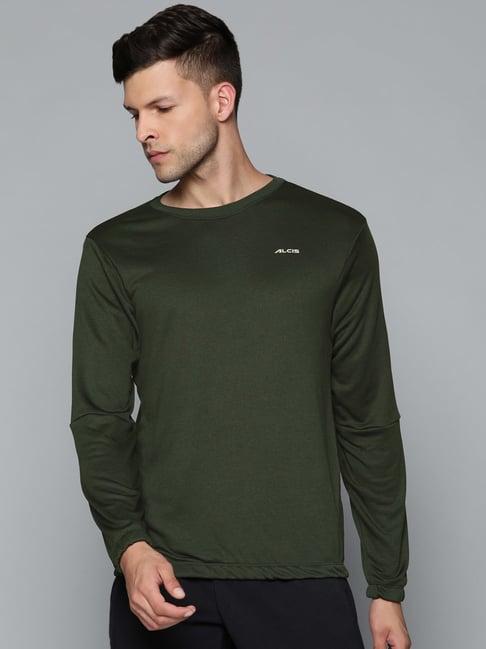 alcis green slim fit sweatshirt