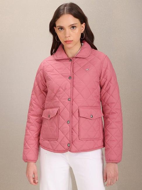 u.s. polo assn. pink quilted jacket