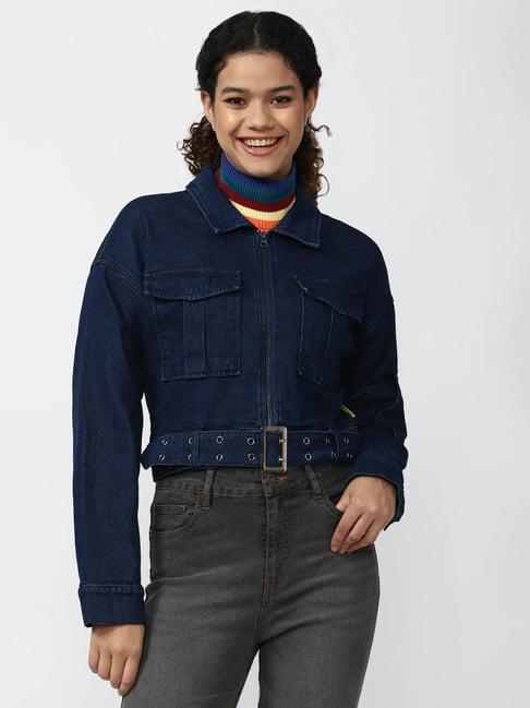 forever 21 navy denim jacket