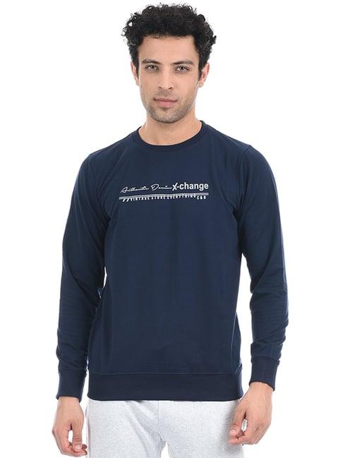 cloak & decker by monte carlo navy regular fit sweatshirt