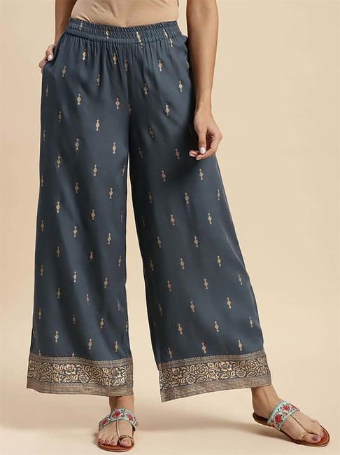 rangita grey printed palazzos