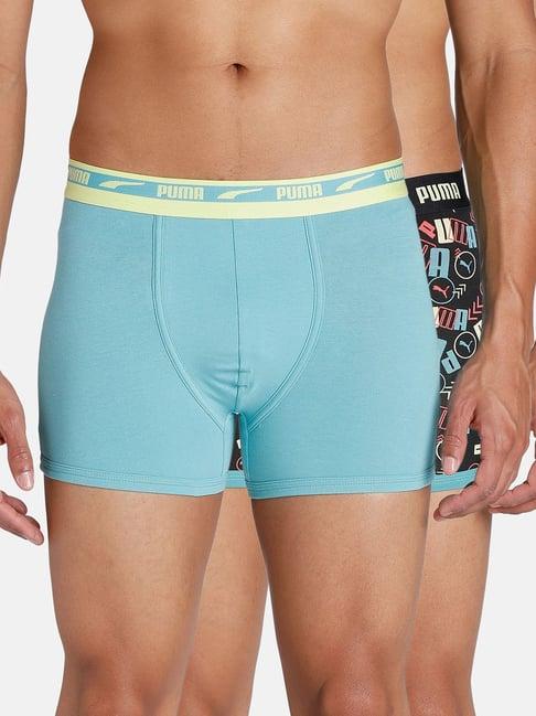 puma multi regular fit printed trunks - pack of 2