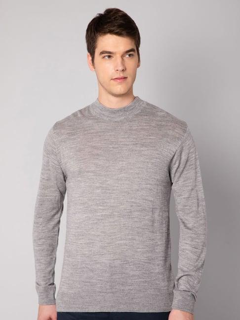 cantabil grey regular fit sweater