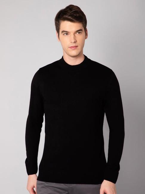 cantabil black regular fit sweater