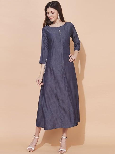 fashor blue a-line dress