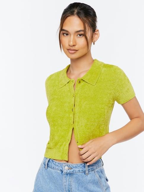 forever 21 green regular sweater