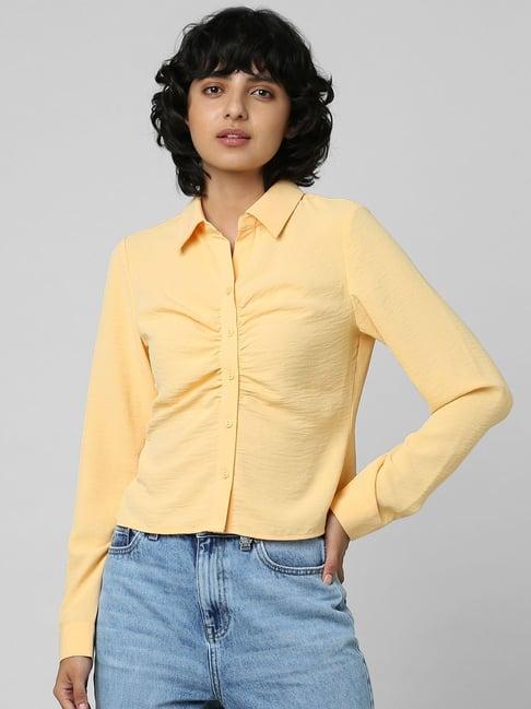 only yellow regular fit shirt